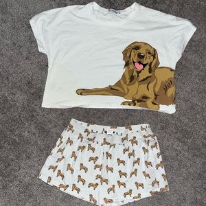 Golden Retriever Pajama Set - Size M